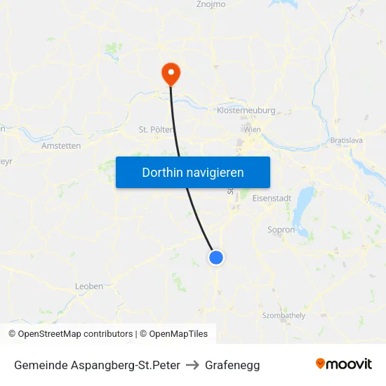 Gemeinde Aspangberg-St.Peter to Grafenegg map