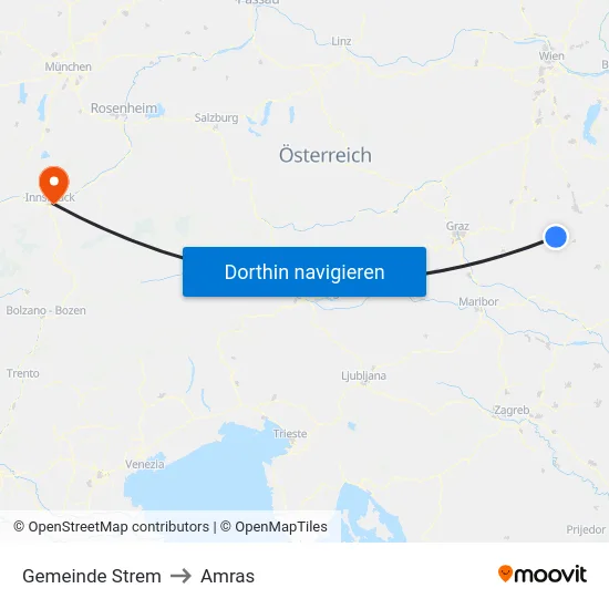 Gemeinde Strem to Amras map