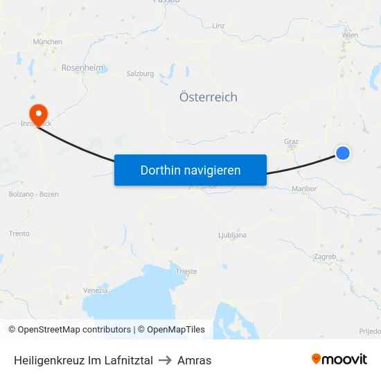 Heiligenkreuz Im Lafnitztal to Amras map