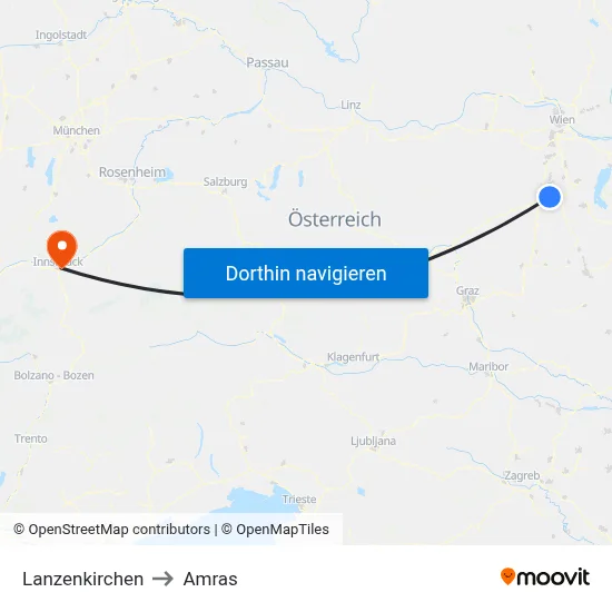 Lanzenkirchen to Amras map