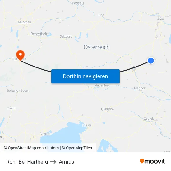 Rohr Bei Hartberg to Amras map