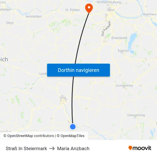 Straß In Steiermark to Maria Anzbach map