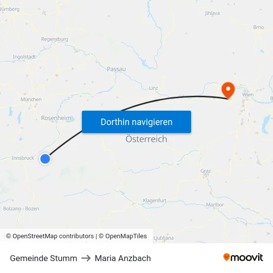 Gemeinde Stumm to Maria Anzbach map