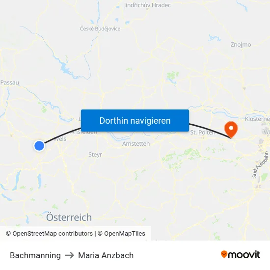 Bachmanning to Maria Anzbach map