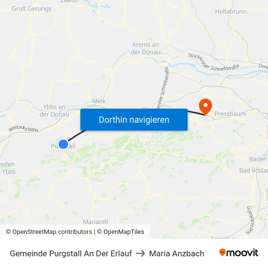 Gemeinde Purgstall An Der Erlauf to Maria Anzbach map