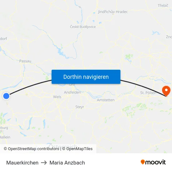Mauerkirchen to Maria Anzbach map