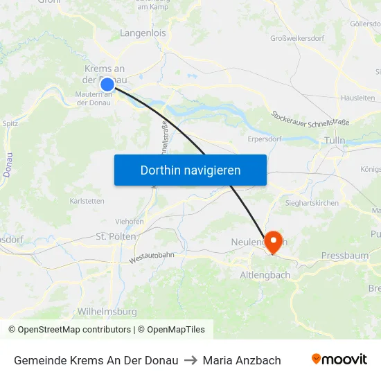 Gemeinde Krems An Der Donau to Maria Anzbach map