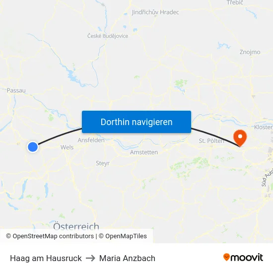 Haag am Hausruck to Maria Anzbach map