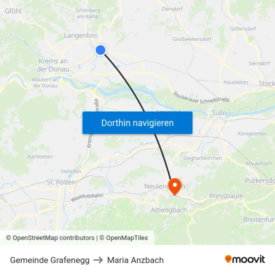 Gemeinde Grafenegg to Maria Anzbach map