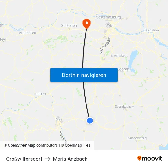 Großwilfersdorf to Maria Anzbach map
