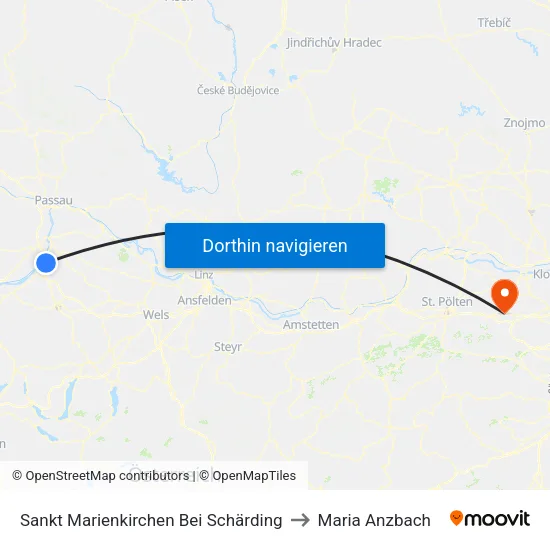 Sankt Marienkirchen Bei Schärding to Maria Anzbach map