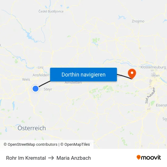 Rohr Im Kremstal to Maria Anzbach map