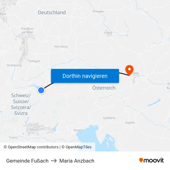 Gemeinde Fußach to Maria Anzbach map