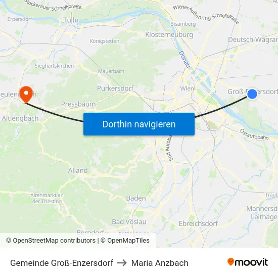 Gemeinde Groß-Enzersdorf to Maria Anzbach map