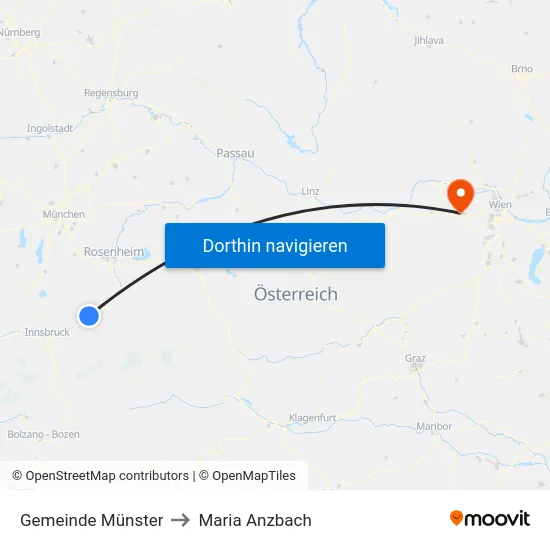 Gemeinde Münster to Maria Anzbach map