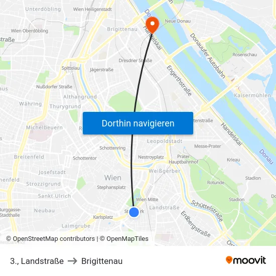 3., Landstraße to Brigittenau map