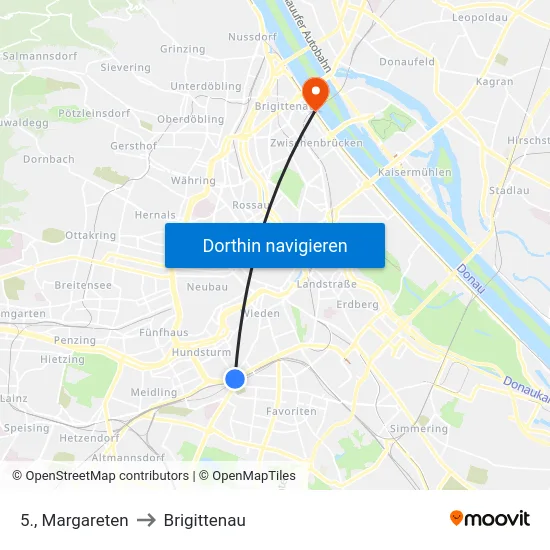 5., Margareten to Brigittenau map