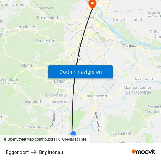 Eggendorf to Brigittenau map