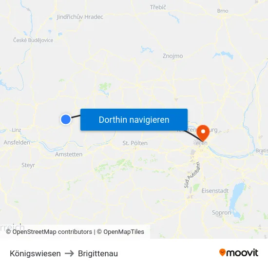 Königswiesen to Brigittenau map