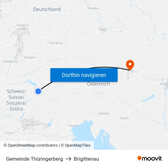 Gemeinde Thüringerberg to Brigittenau map