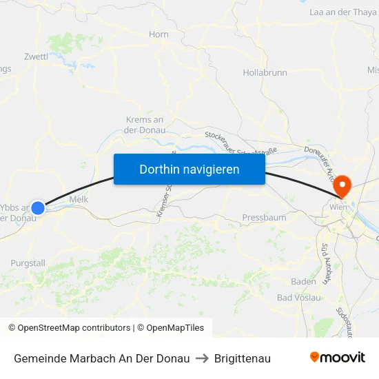 Gemeinde Marbach An Der Donau to Brigittenau map