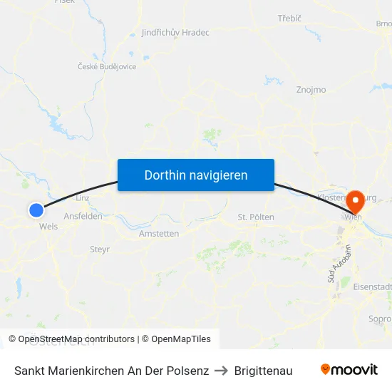 Sankt Marienkirchen An Der Polsenz to Brigittenau map