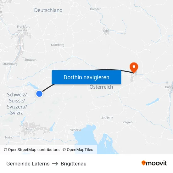 Gemeinde Laterns to Brigittenau map