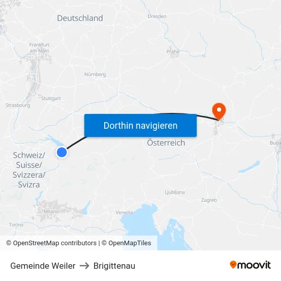 Gemeinde Weiler to Brigittenau map