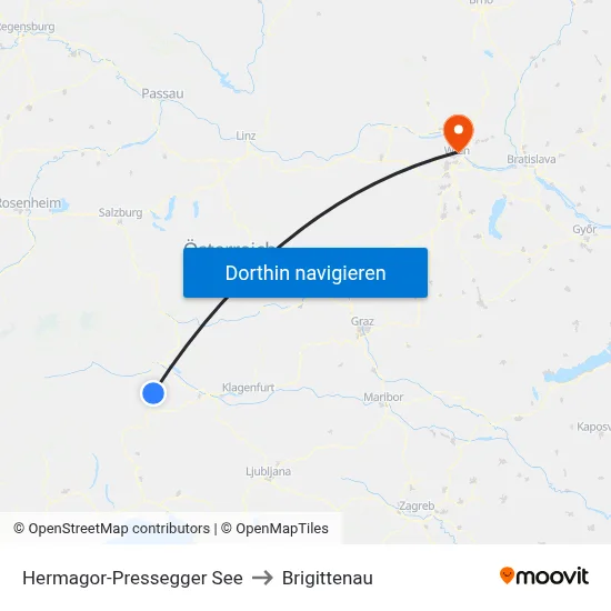 Hermagor-Pressegger See to Brigittenau map