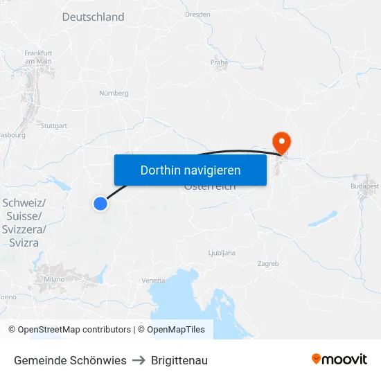 Gemeinde Schönwies to Brigittenau map