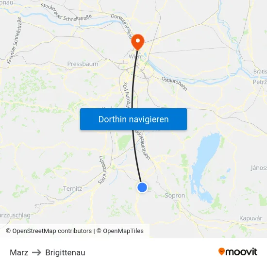 Marz to Brigittenau map