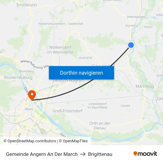 Gemeinde Angern An Der March to Brigittenau map