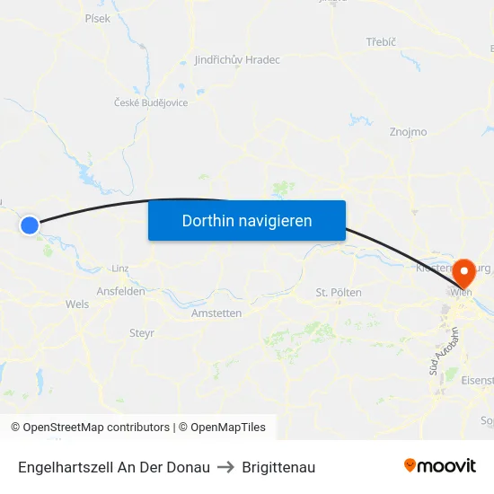 Engelhartszell An Der Donau to Brigittenau map