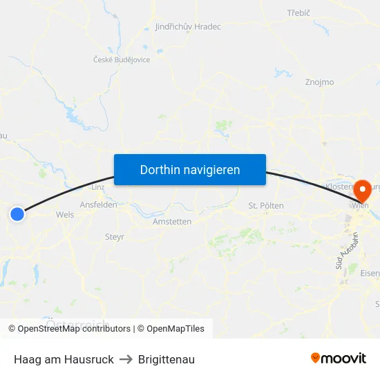 Haag am Hausruck to Brigittenau map