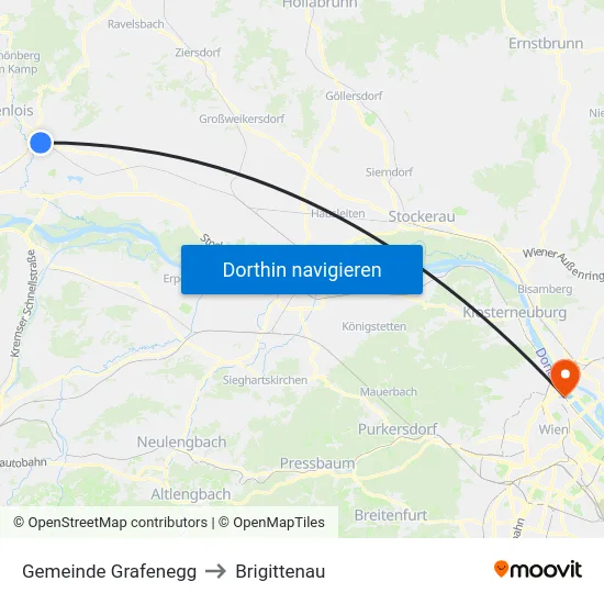 Gemeinde Grafenegg to Brigittenau map