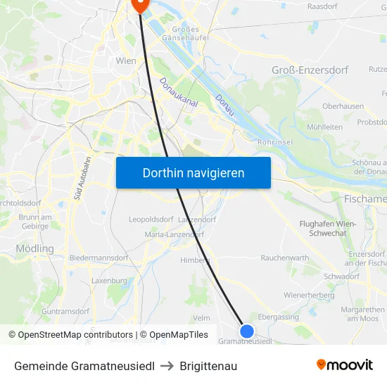 Gemeinde Gramatneusiedl to Brigittenau map
