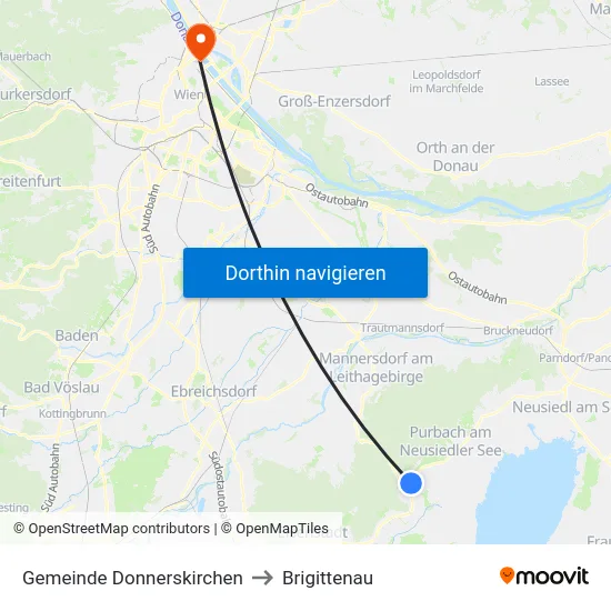 Gemeinde Donnerskirchen to Brigittenau map