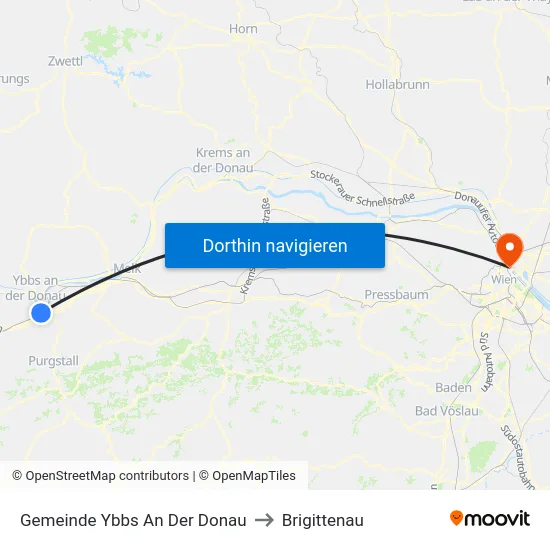Gemeinde Ybbs An Der Donau to Brigittenau map