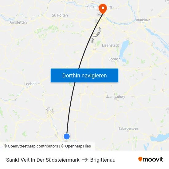 Sankt Veit In Der Südsteiermark to Brigittenau map