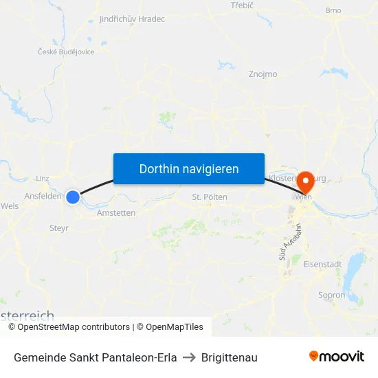 Gemeinde Sankt Pantaleon-Erla to Brigittenau map