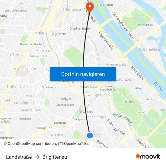 Landstraße to Brigittenau map