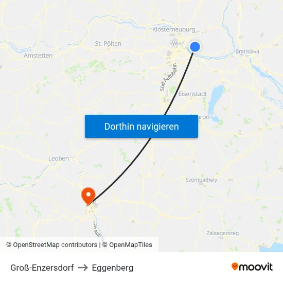 Groß-Enzersdorf to Eggenberg map