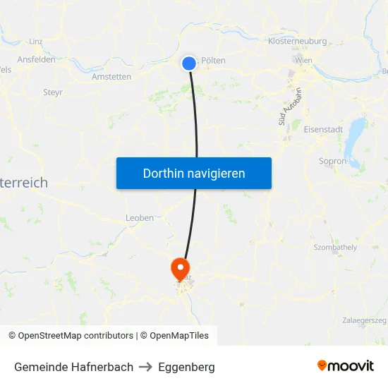 Gemeinde Hafnerbach to Eggenberg map