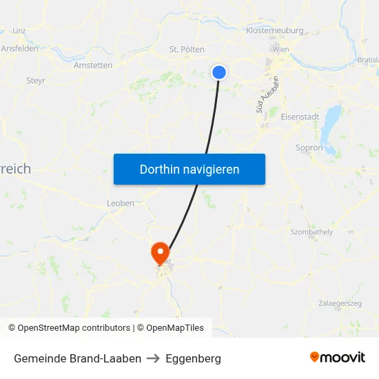 Gemeinde Brand-Laaben to Eggenberg map