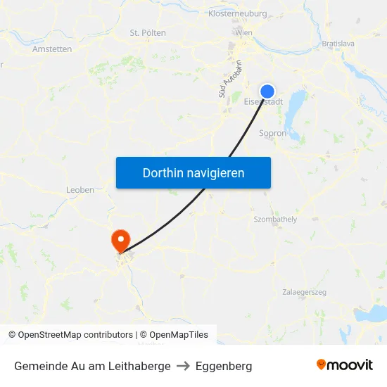 Gemeinde Au am Leithaberge to Eggenberg map
