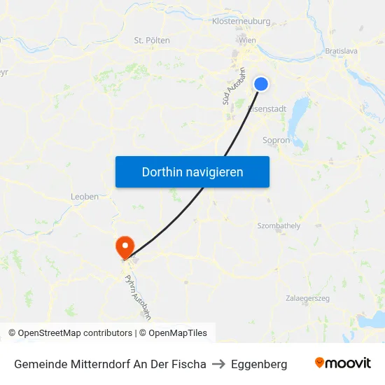 Gemeinde Mitterndorf An Der Fischa to Eggenberg map