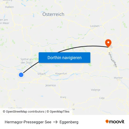 Hermagor-Pressegger See to Eggenberg map