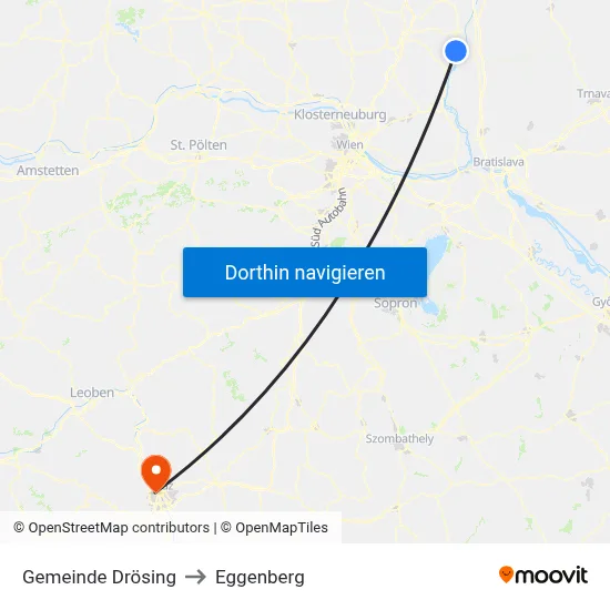 Gemeinde Drösing to Eggenberg map