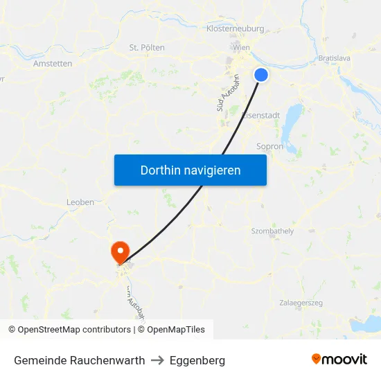 Gemeinde Rauchenwarth to Eggenberg map