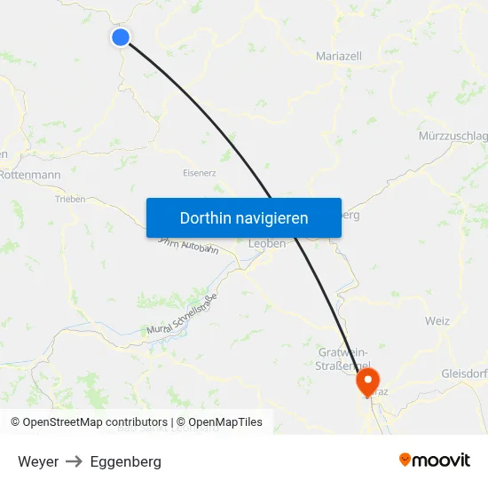Weyer to Eggenberg map